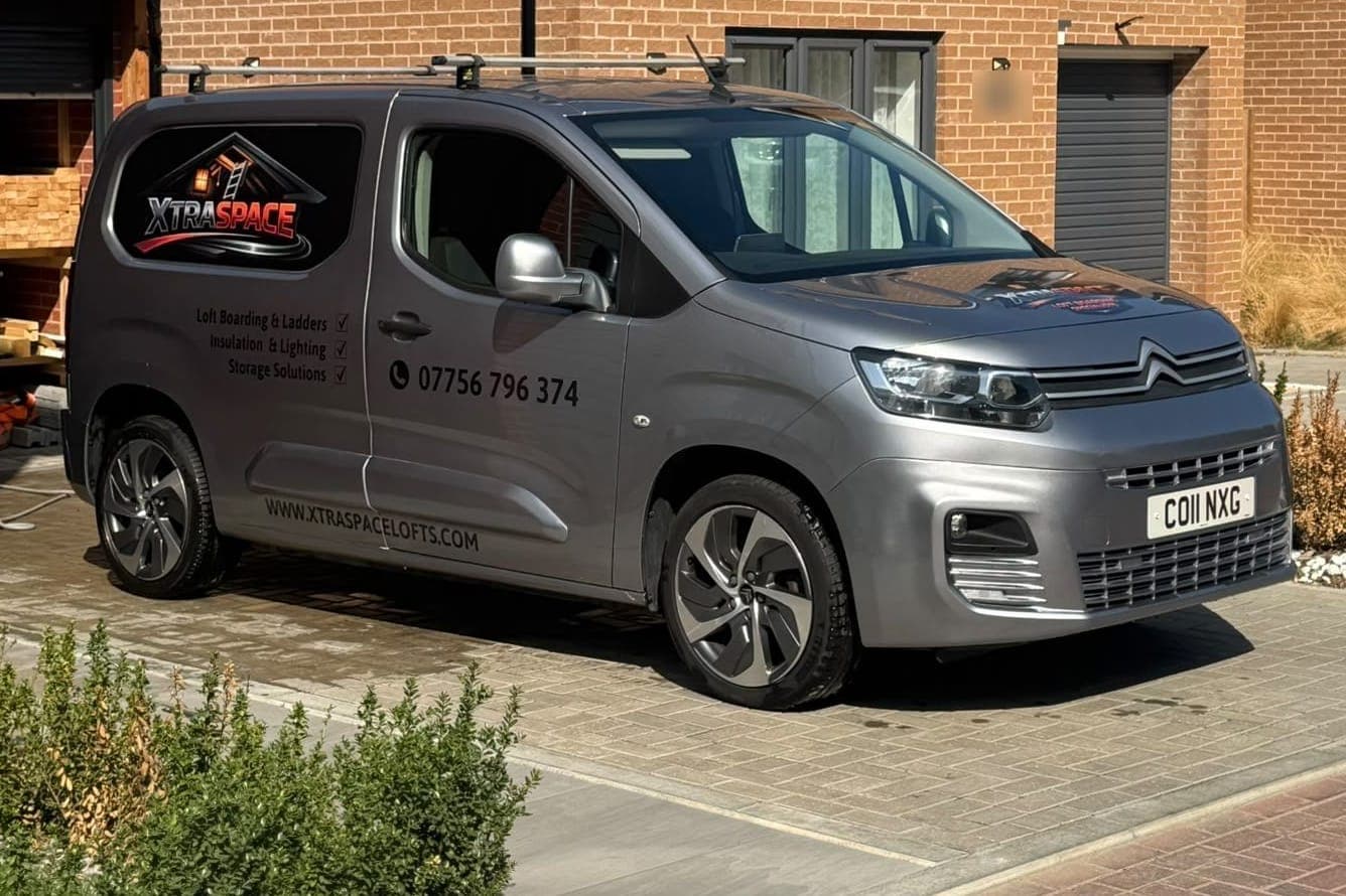 The sign-written Xtraspace Lofts van Collin drives to every job across Kent