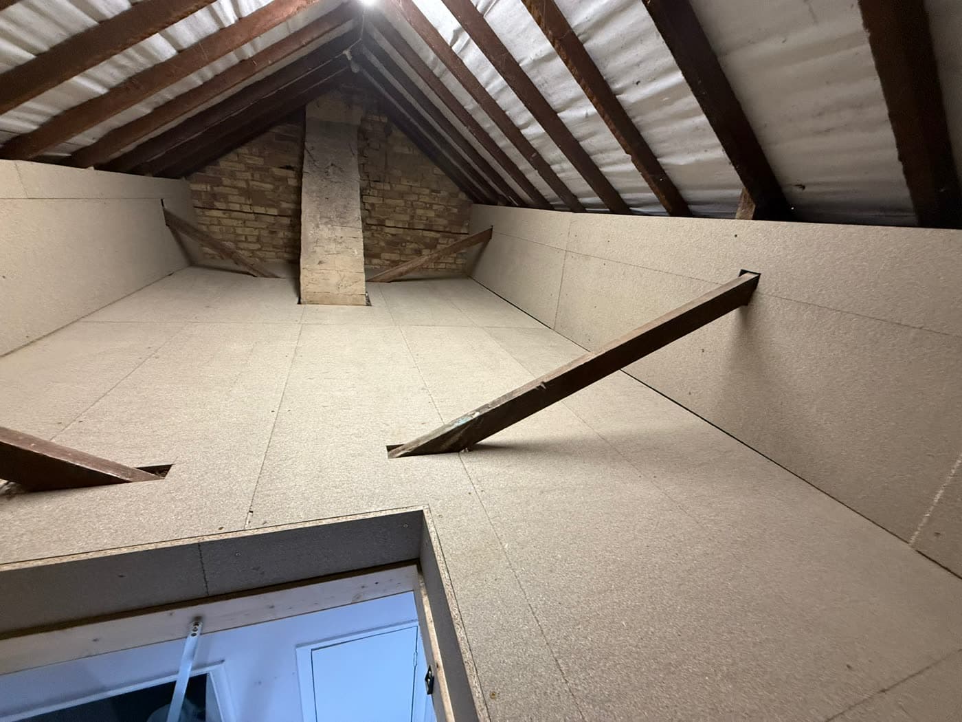A fully boarded loft storage floor completed by Xtraspace Lofts in Kent